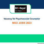 Psychosocial Counselor | BVS | ngo jobs 2023