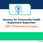 Community Health Department Supervisor | nursing jobs 2023 | Tansen Hospital